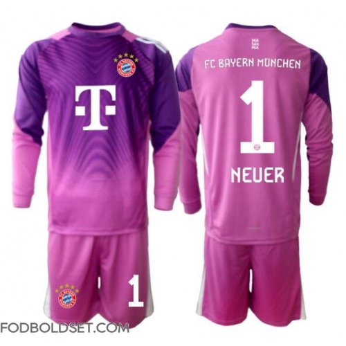 Bayern Munich Manuel Neuer #1 Målmand Tredje trøje Børn 2025-26 Langærmet (+ Korte bukser)